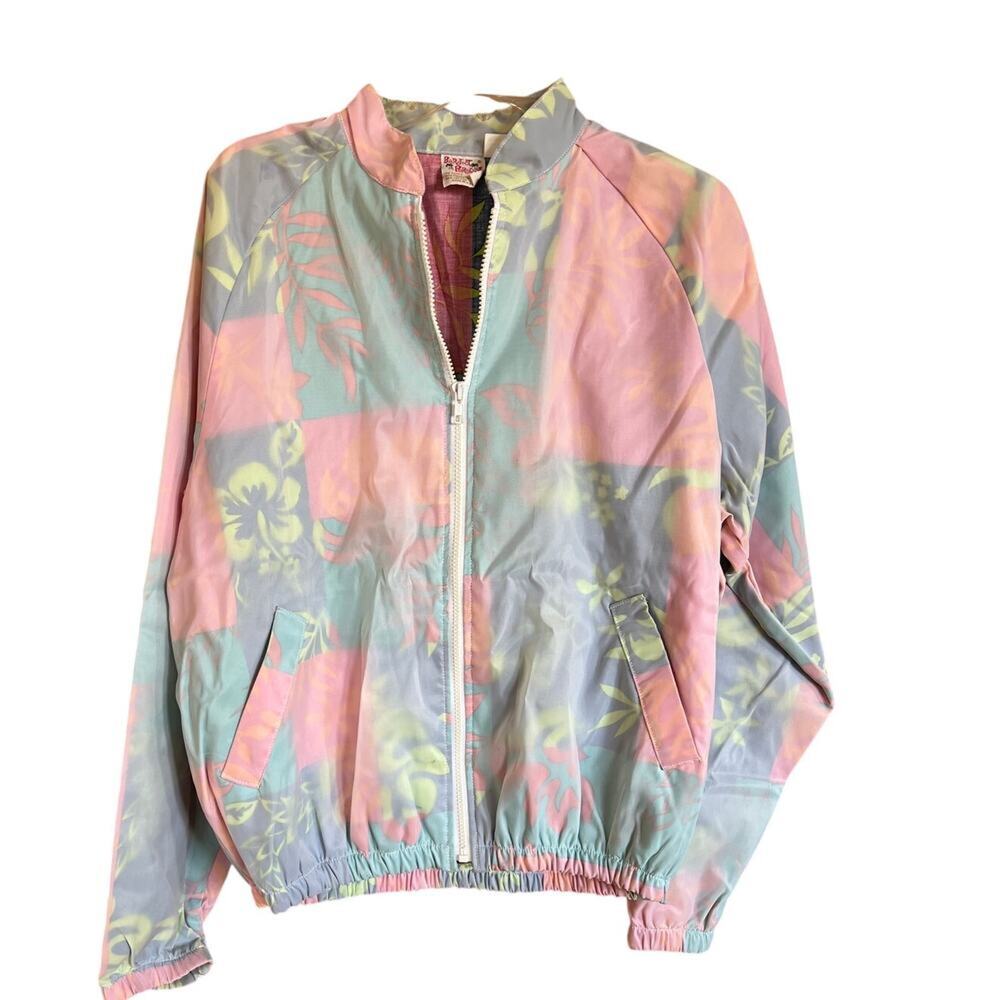 Barefoot in Paradise Vintage Baroque Patchwork Pastel Jacket, Women's Medium